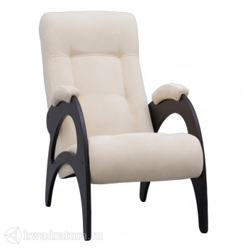 Кресло для отдыха Неаполь Модель 9 без лозы (Венге-эмаль/Ткань Ваниль Verona Vanilla) в Тюкалинске - tyukalinsk.mebel54.com | фото